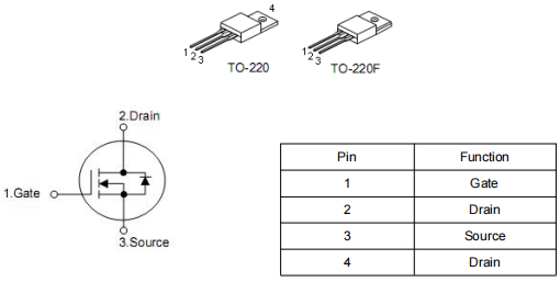 8n60場(chǎng)效應(yīng)管參數(shù)代換,KIA8N60H參數(shù)引腳圖,中文資料-KIA MOS管