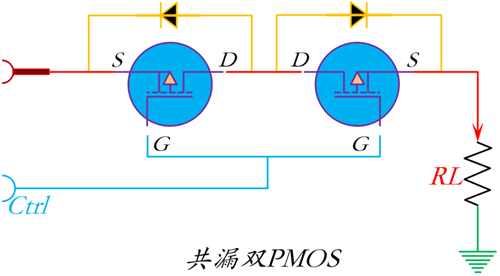雙mos管電路,負(fù)載開關(guān)電路-KIA MOS管