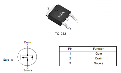50n06場效應管參數,60v50a,to252,KIA50N06CD-KIA MOS管