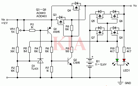 電源自動(dòng)切換,12V電源自動(dòng)切換電路圖-KIA MOS管