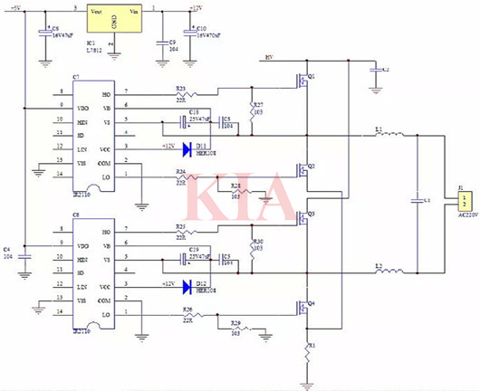 逆變器前級電路,后級電路分析-KIA MOS管