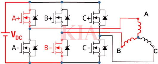 mos管驅動電機,6個mos管驅動無刷電機-KIA MOS管